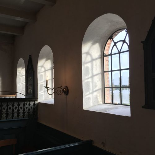 Cast iron window at Sønderho Church