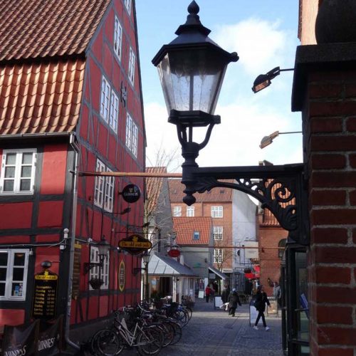 Ribelampe in Odense in Vintapperstræde